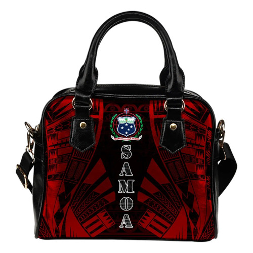 Samoa Shoulder Handbag - Polynesian Tattoo Red 1