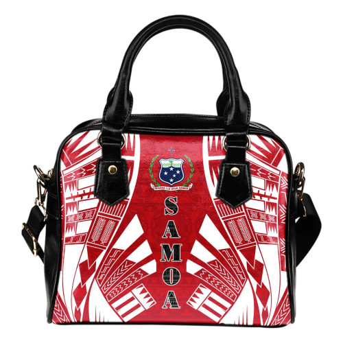 Samoa Shoulder Handbag - Polynesian Tattoo Flag 1