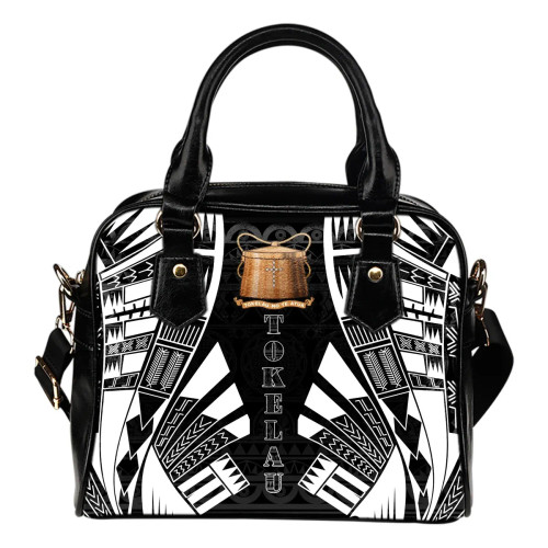 Tokelau Shoulder Handbag - Polynesian Tattoo Black 1