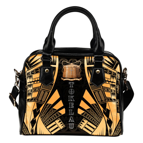 Tokelau Shoulder Handbag - Polynesian Tattoo Gold 1