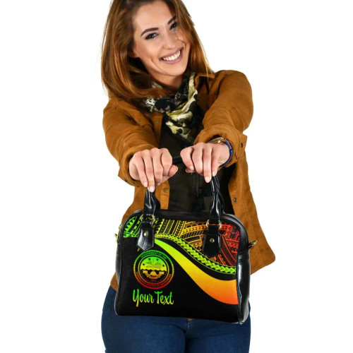 Federated States Of Micronesia Custom Personalised Shoulder Handbag - Reggae Polynesian Tentacle Tribal Pattern 1