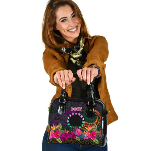 Cook Islands Polynesian Shoulder Handbag - Summer Hibiscus 1