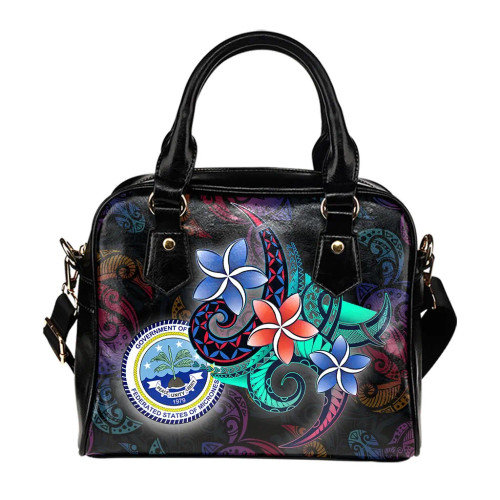 Federated States Of Micronesia Shoulder Handbag - Plumeria Flowers Style 1