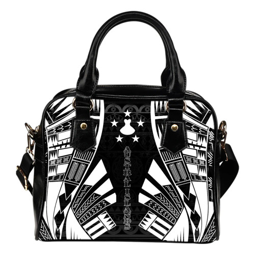 Austral Islands Shoulder Handbag - Polynesian Tattoo Black 1