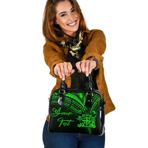 Fiji Custom Personalised Shoulder Handbag - Cross Style Green Style 1