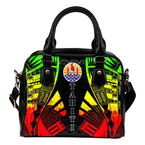 Tahiti Shoulder Handbag - Polynesian Tattoo Reggae 1