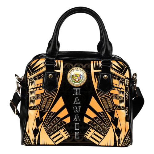 Hawaii Shoulder Handbag - Polynesian Tattoo Gold 1