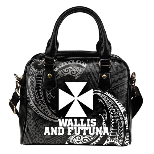 Wallis And Futuna Polynesian Shoulder Handbag - White Tribal Wave 1
