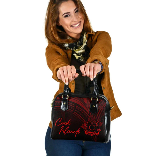 Cook Islands Shoulder Handbag - Cross Style Red Color 1