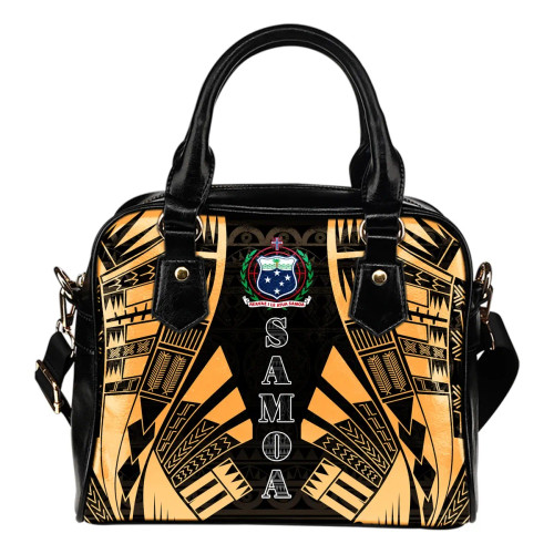 Samoa Shoulder Handbag - Polynesian Tattoo Gold 1