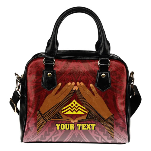 Hawaii Mauna Kea Custom Personalised Shoulder Handbag - Hand Sign Symbol 1