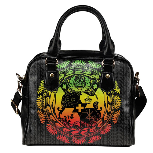 Tonga Polynesian Shoulder Handbag - Tattoo Pattern With Seal Reggae 1