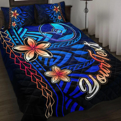 Yap Custom Personalised Quilt Bed Set - Vintage Tribal Mountain 1