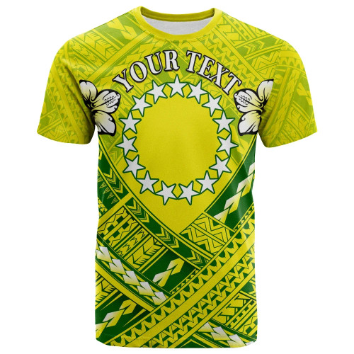 Cook Islands Custom Personalised T-Shirts - Cook Islands Flag Camisole Hibiscus Style 1