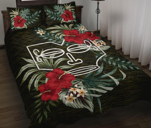 Marquesas Islands Polynesian Quilt Bed Set - Special Hibiscus 1