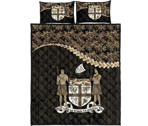 Fiji Polynesian Quilt Bed Set Golden Coconut 1