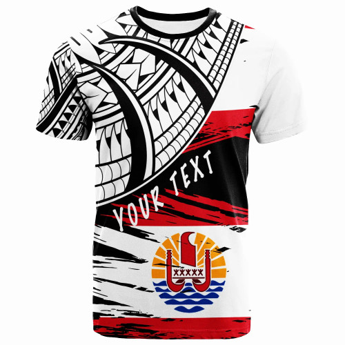 Tahiti Custom Personalised T-Shirts - Tahiti Flag Style With Claw Pattern 1