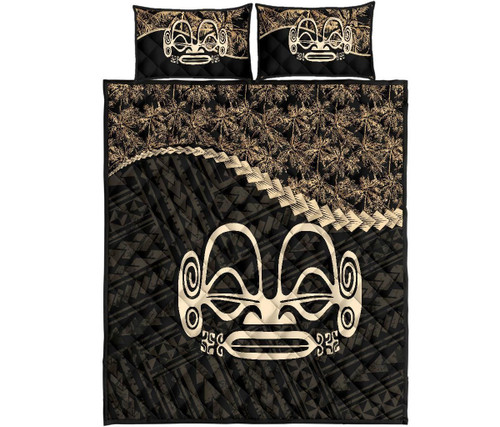 Marquesas Islands Polynesian Quilt Bed Set Golden Coconut 1