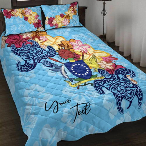 Cook Islands Custom Personalised Quilt Bed Set - Tropical Style 1