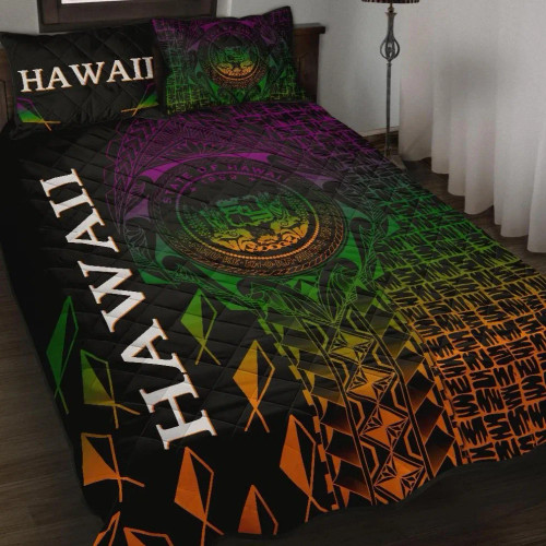 Hawaii Quilt Bed Set - Hawaii Seal Rocket Style 1
