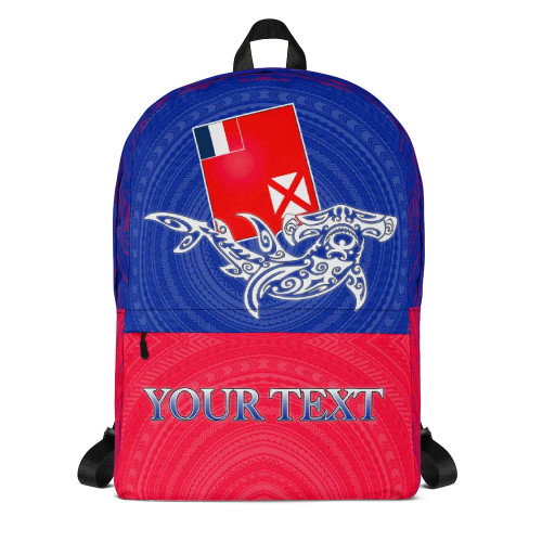 Wallis And Futuna Backpack - Custom Shark With Coat Of Arms 1