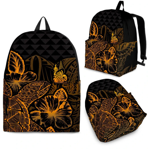 New Caledonia Polynesian Backpack Turtle Hibiscus Gold 1