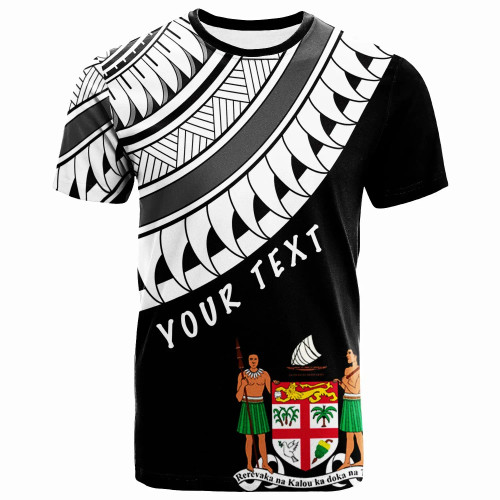 Fiji Custom Personalised - T- Shirt - Ginger Lei Pattern White 1