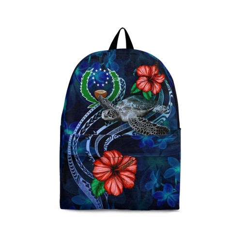 Pohnpei Micronesia Backpack - Blue Turtle Hibiscus 1