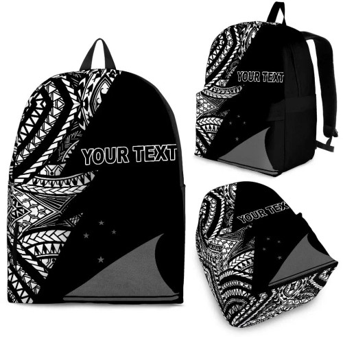 Tokelau Custom Personalised Backpack Flash Black 1