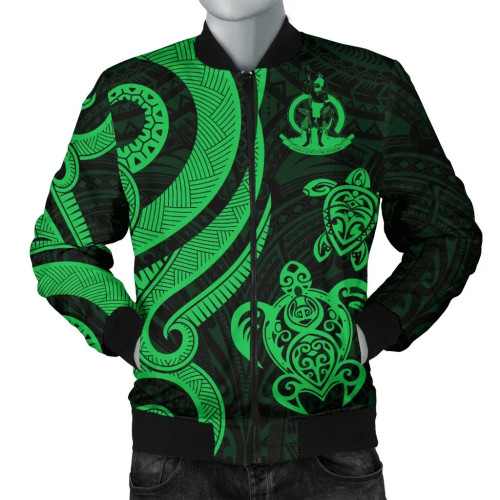 Vanuatu Bomber Jacket - Green Tentacle Turtle 1