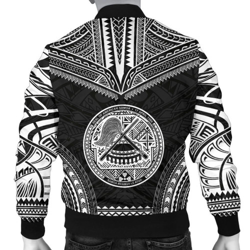 American Samoa Polynesian Chief Bomber Jacket - Black Version 2