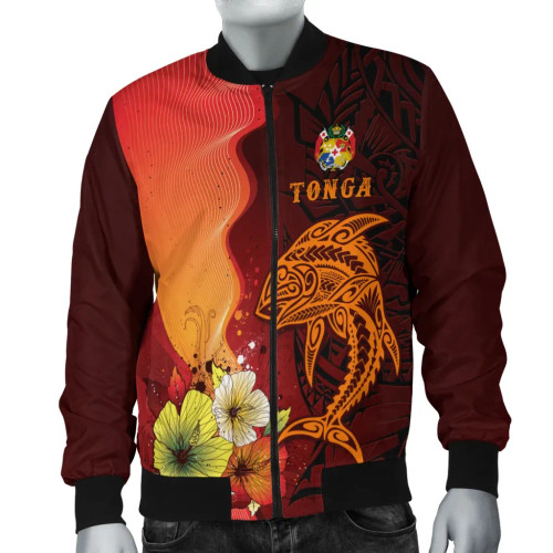 Tonga Bomber Jacket - Tribal Tuna Fish 1