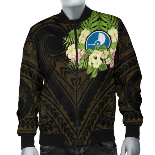 Yap State Bomber Jacket - Polynesian Gold Patterns Collection 1