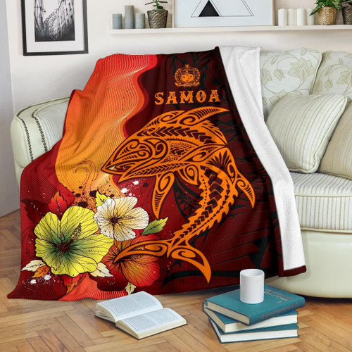 Samoa Premium Blanket - Tribal Tuna Fish 1