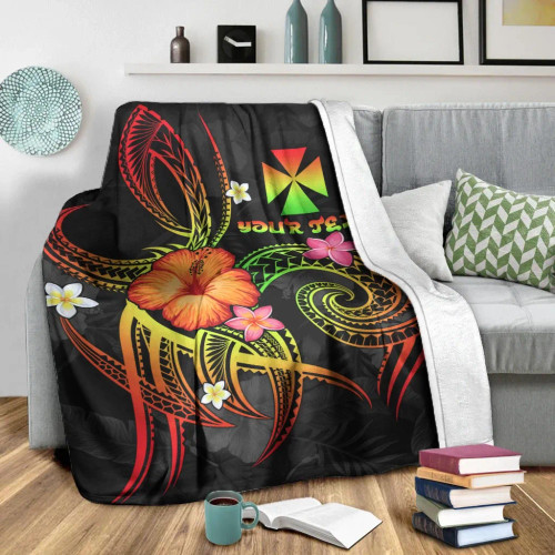 Wallis and Futuna Polynesian Personalised Premium Blanket - Legend of Wallis and Futuna (Reggae) 1
