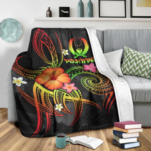 Pohnpei Polynesian Premium Blanket - Legend of Pohnpei (Reggae) 1