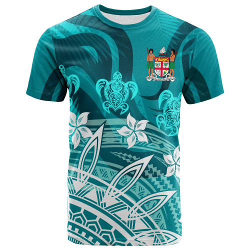 Fiji T-Shirt - Turtle Around Flower 1