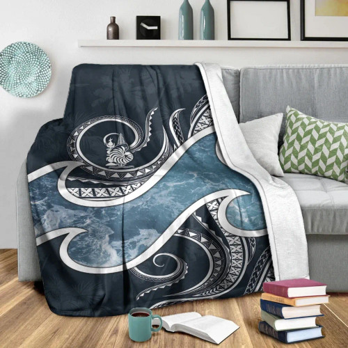 New Caledonia Polynesian Premium Blanket - Ocean Style 1