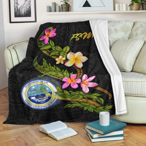 Federated States Of Micronesia Blanket - Plumeria Tribal 1