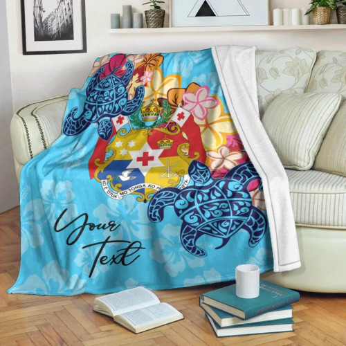 Tonga Custom Personalised Premium Blanket - Tropical Style 1