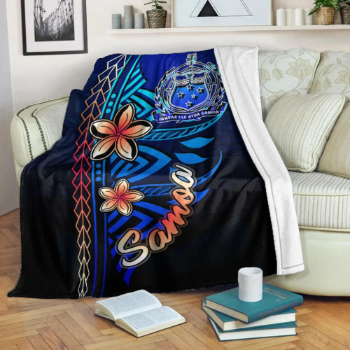 Samoa Premium Blanket - Vintage Tribal Mountain 1