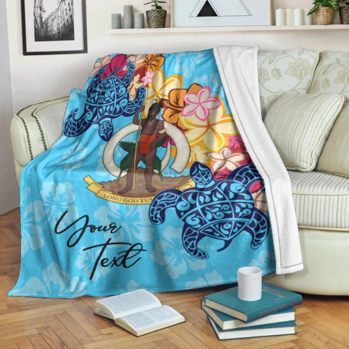 Vanuatu Custom Personalised Premium Blanket - Tropical Style 1