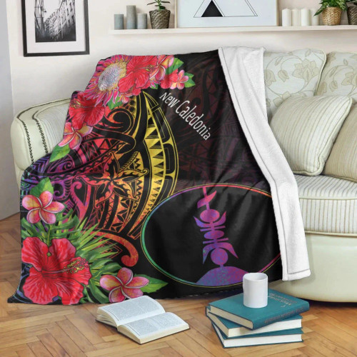 New Caledonia Premium Blanket - Tropical Hippie Style 1