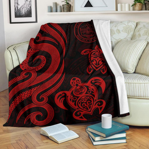 Palau Premium Blanket - Red Tentacle Turtle 1