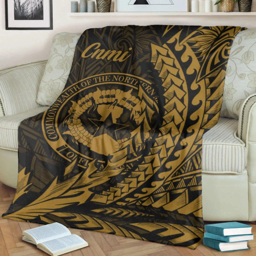 Northern Mariana Islands Premium Blanket - Wings style 1