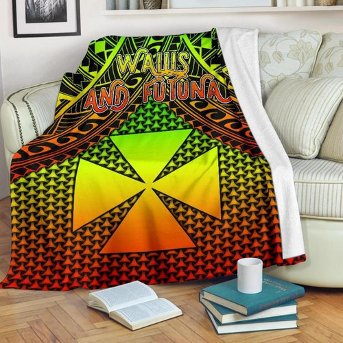 Polynesian Wallis and Futuna Premium Blanket - Reggae Vintage Polynesian Patterns 1