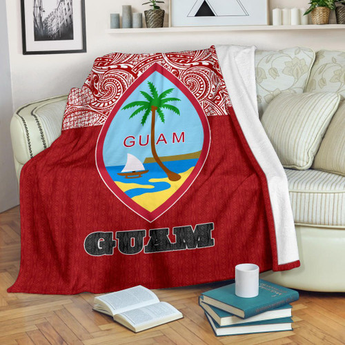Guam Premium Blanket - Red Style 1