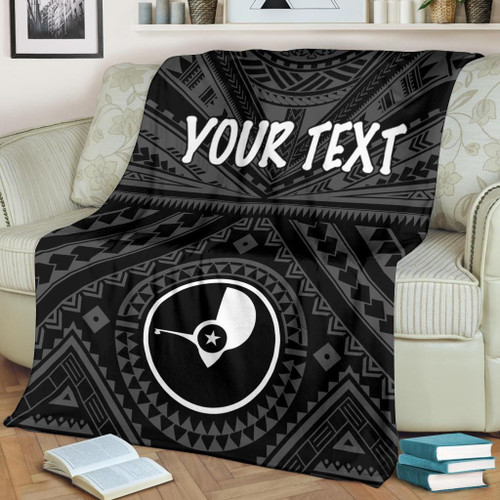 Yap Personalised Premium Blanket   - Yap Seal With Polynesian Tattoo Style 1
