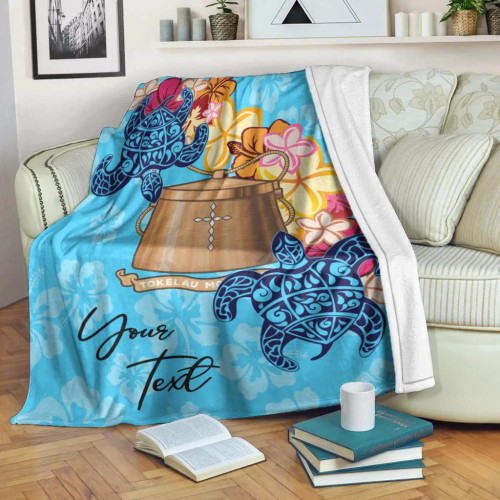 Tokelau Custom Personalised Premium Blanket - Tropical Style 1