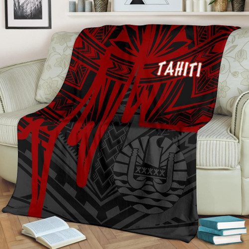 Tahiti Premium Blanket - Tahiti Seal In Heartbeat Patterns Style (Red) 1